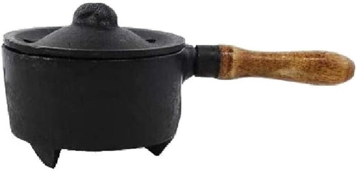 cast iron cauldron incense burner