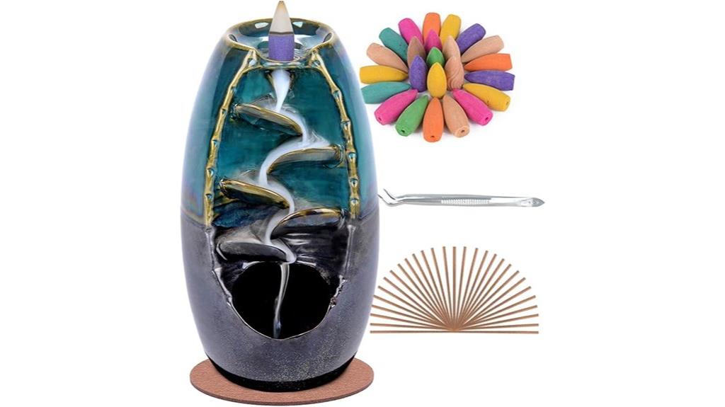 ceramic backflow incense holder