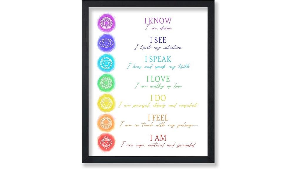 chakra affirmation watercolor poster