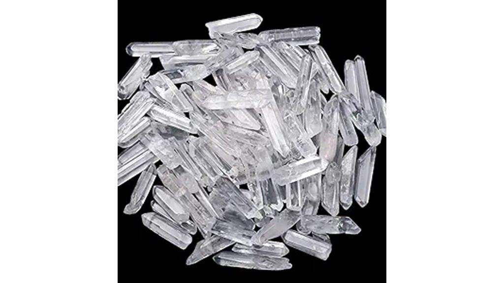 clear quartz crystal points