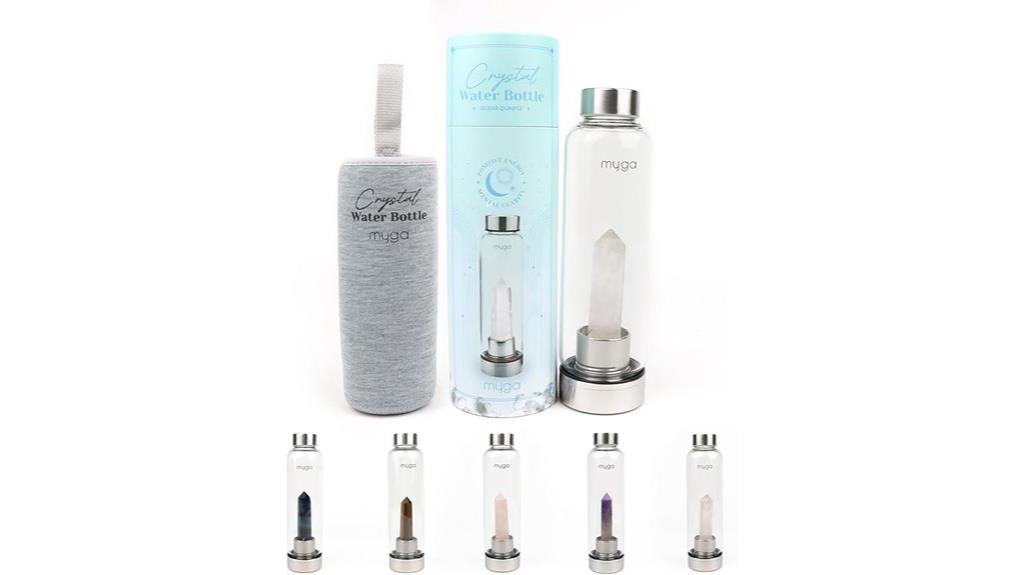 clear quartz water bottle