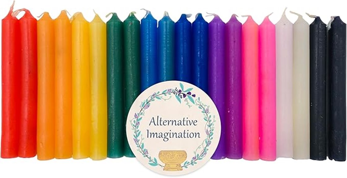 colored mini taper candles