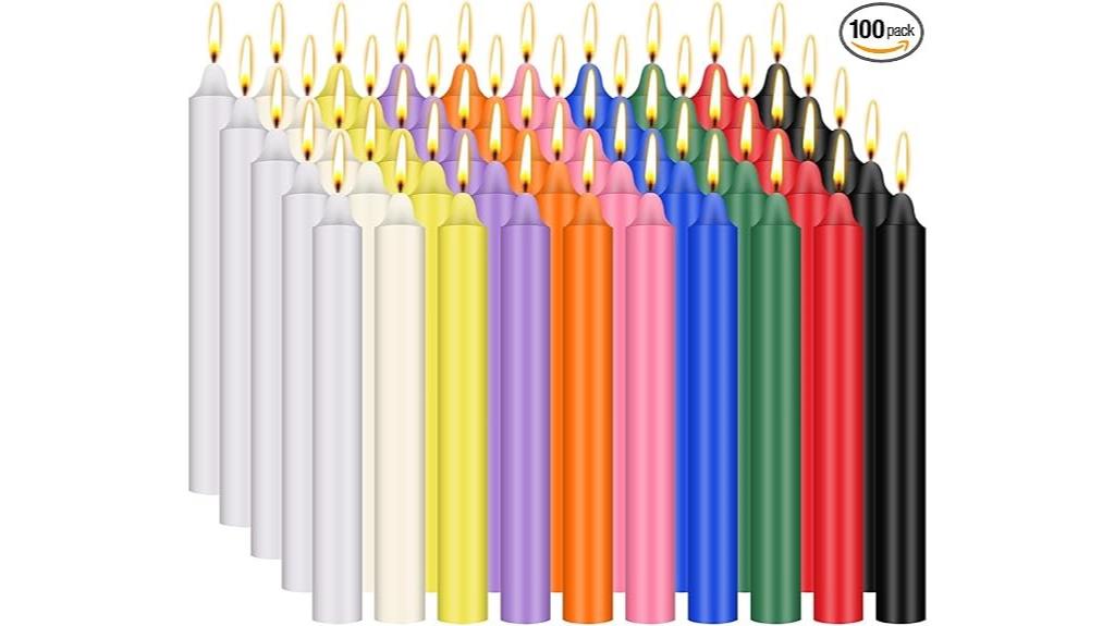 colored ritual candle pack