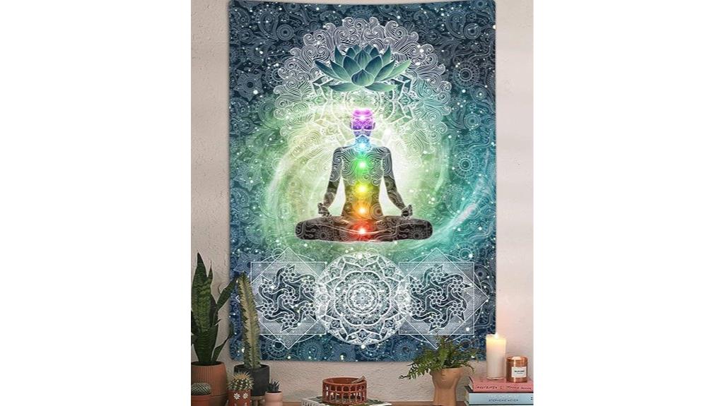 colorful chakra tapestry artwork