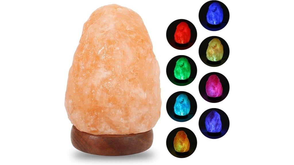 colorful salt rock lamp