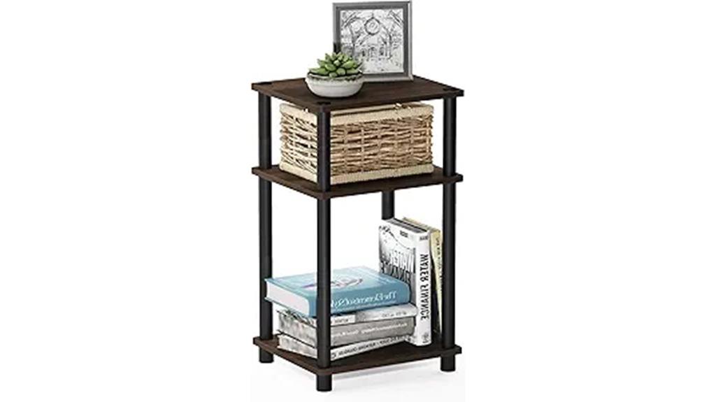 compact multi tiered side table