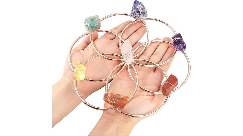 copper wrapped chakra wall art