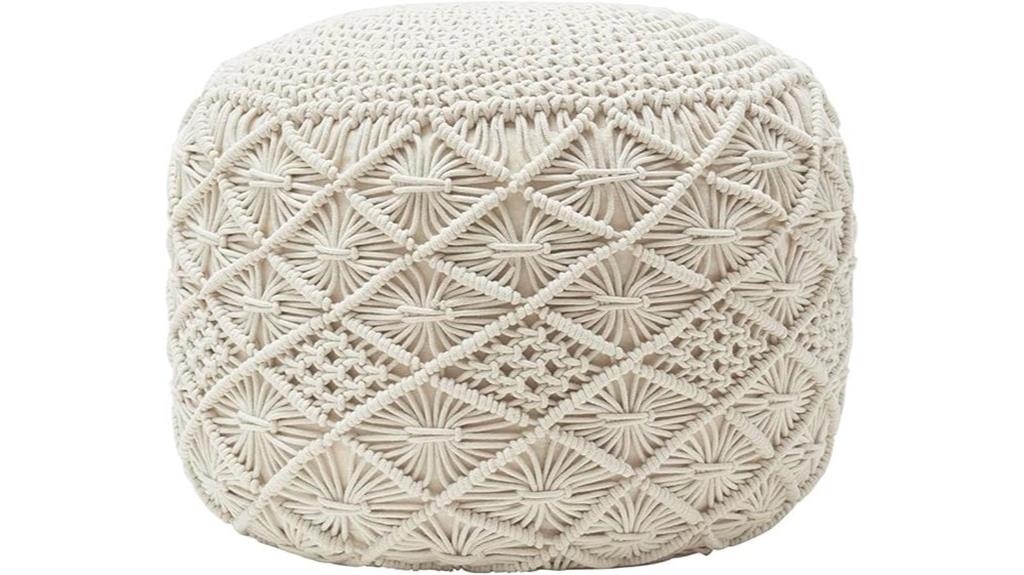 cotton ottoman foot rest
