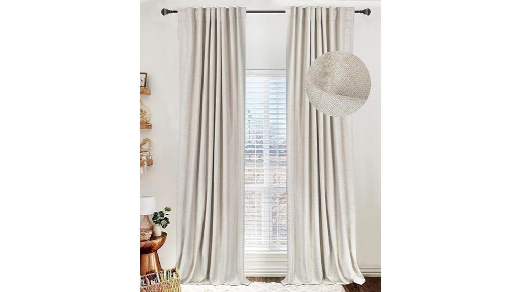 cream blackout curtain panels