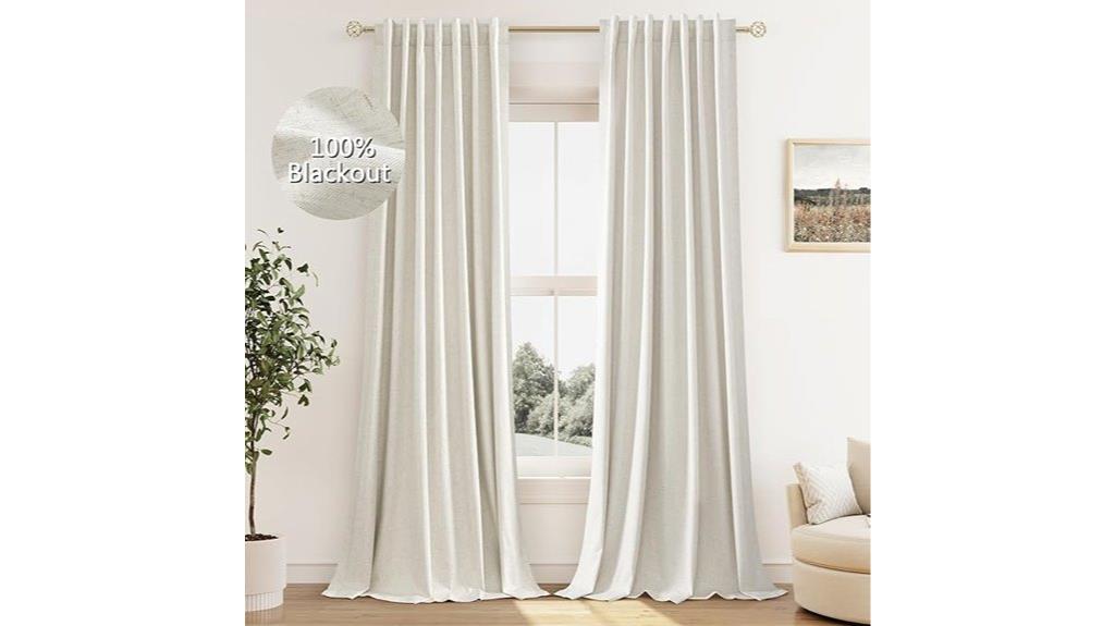 cream linen blackout drapes