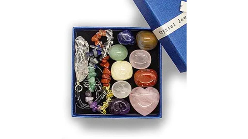 crystal healing gemstone set
