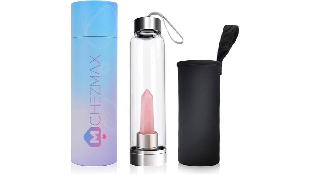 crystal infused water bottle