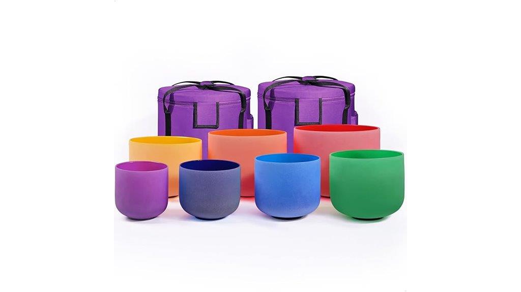 crystal singing bowl set