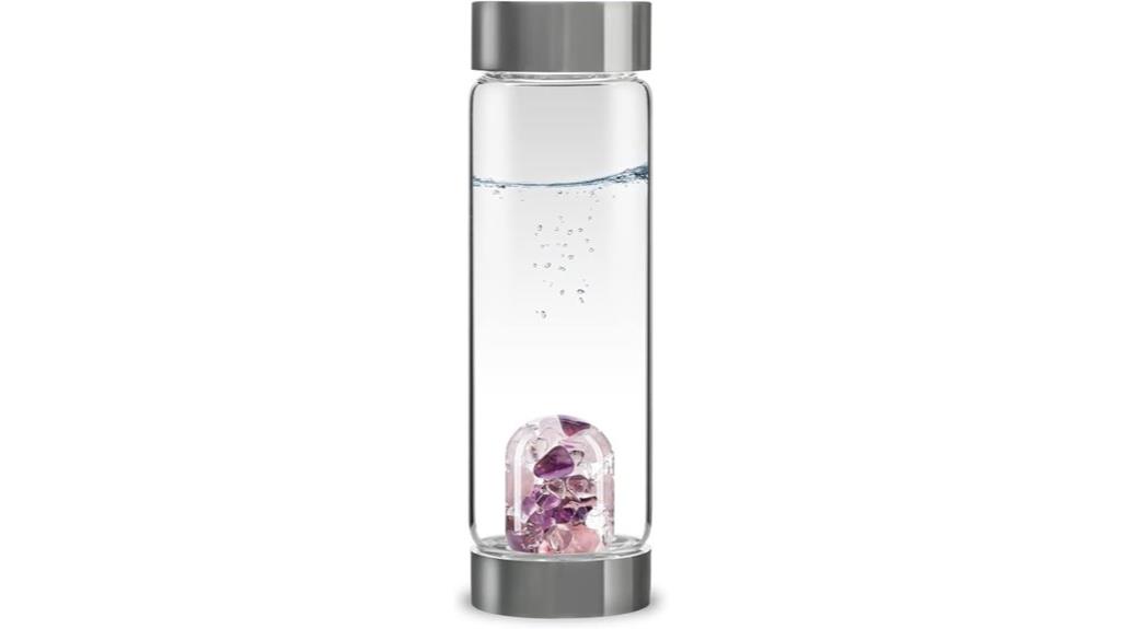 crystal water bottle wellness