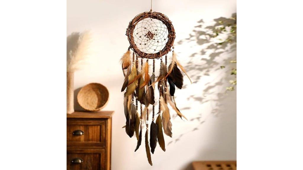 feathers beads wall decor
