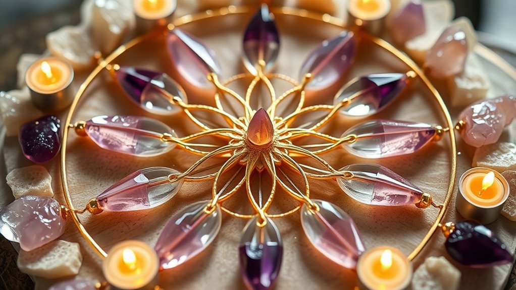 flower of life crystal grids