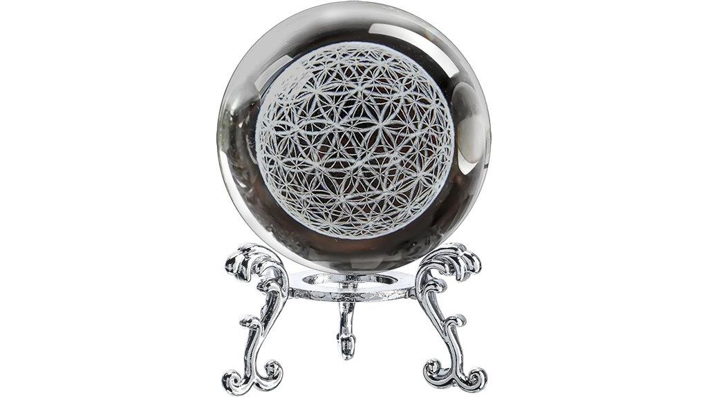 flower of life crystal paperweight