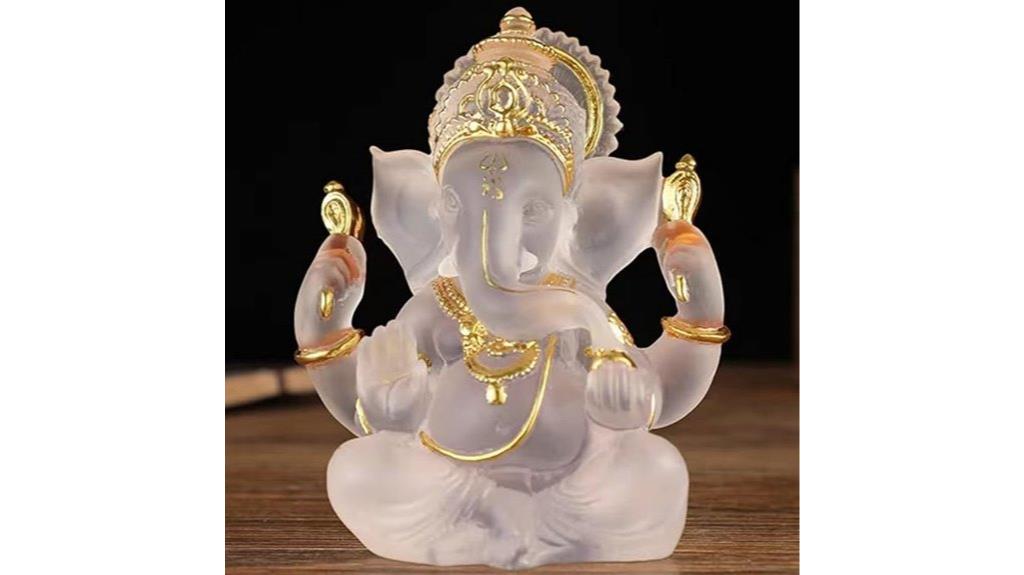 glass ganesha elephant statue