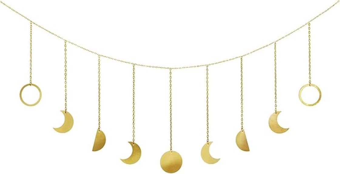 gold moon phase decor