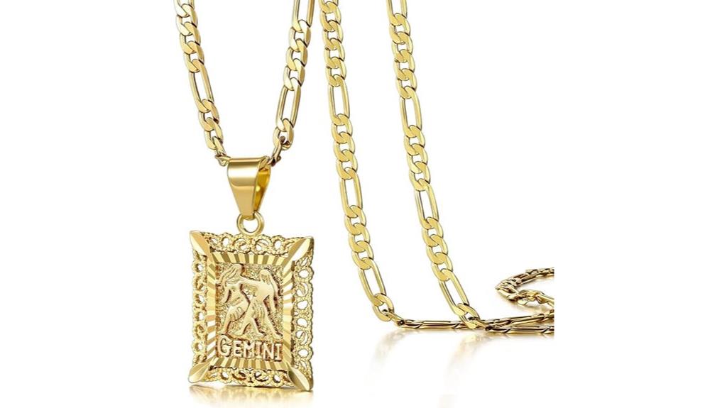 gold plated zodiac necklace