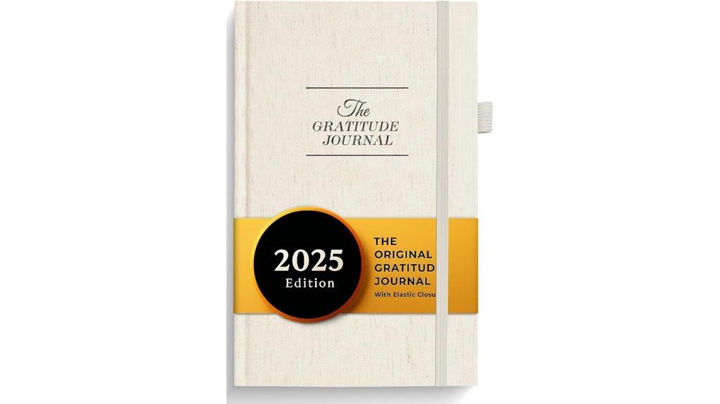 gratitude journal with pen