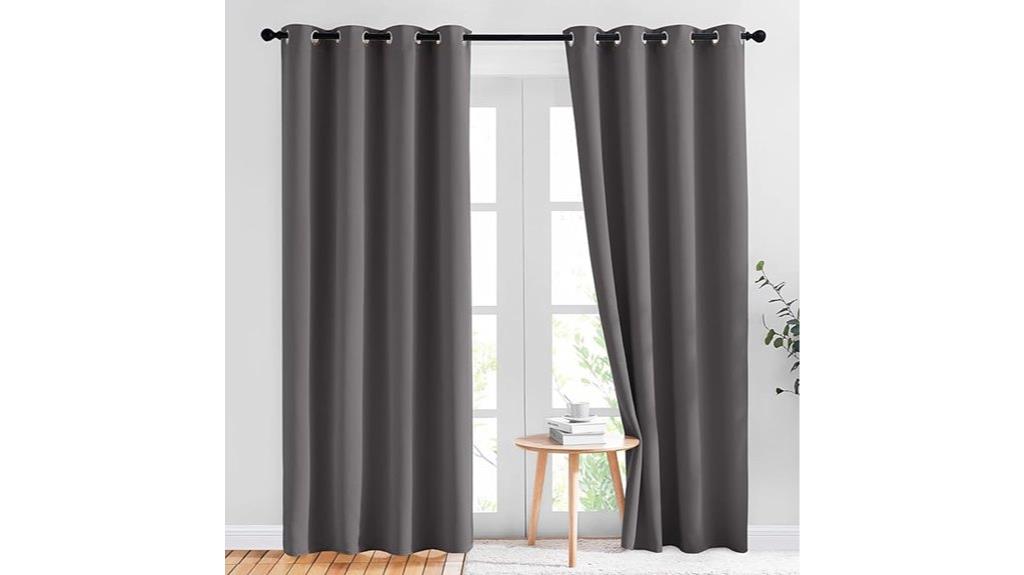 gray blackout curtain panels