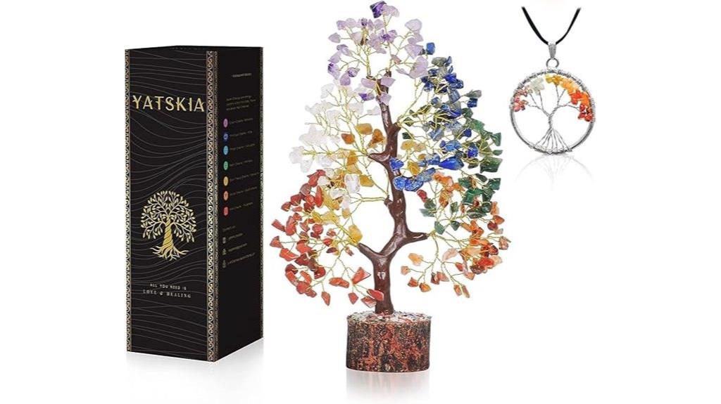 handmade chakra crystal trees