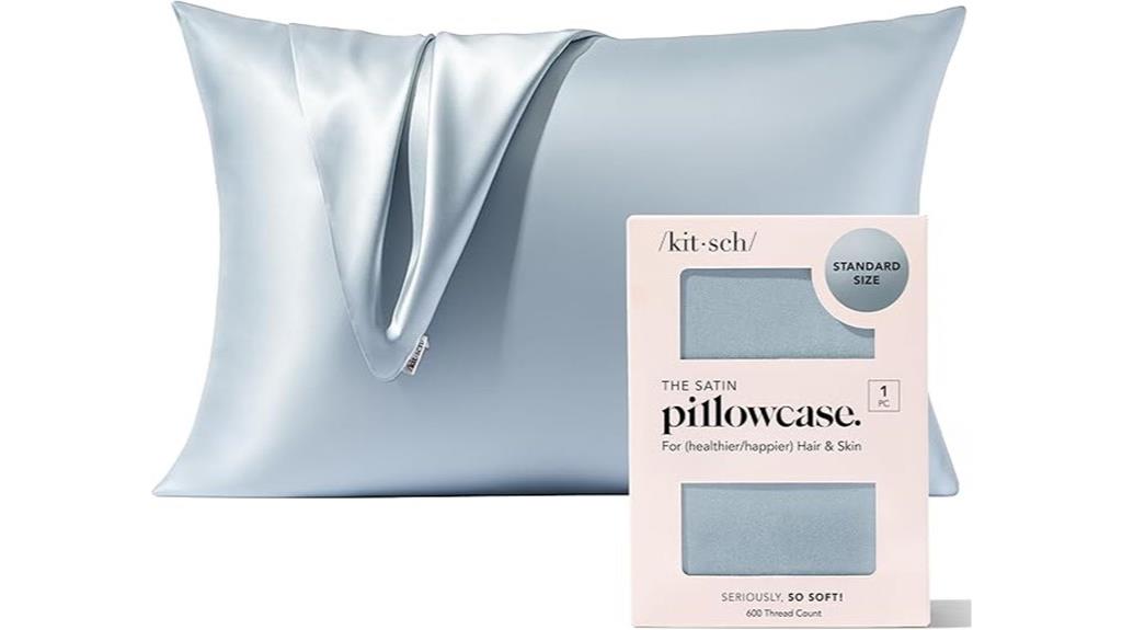 haze blue satin pillowcase
