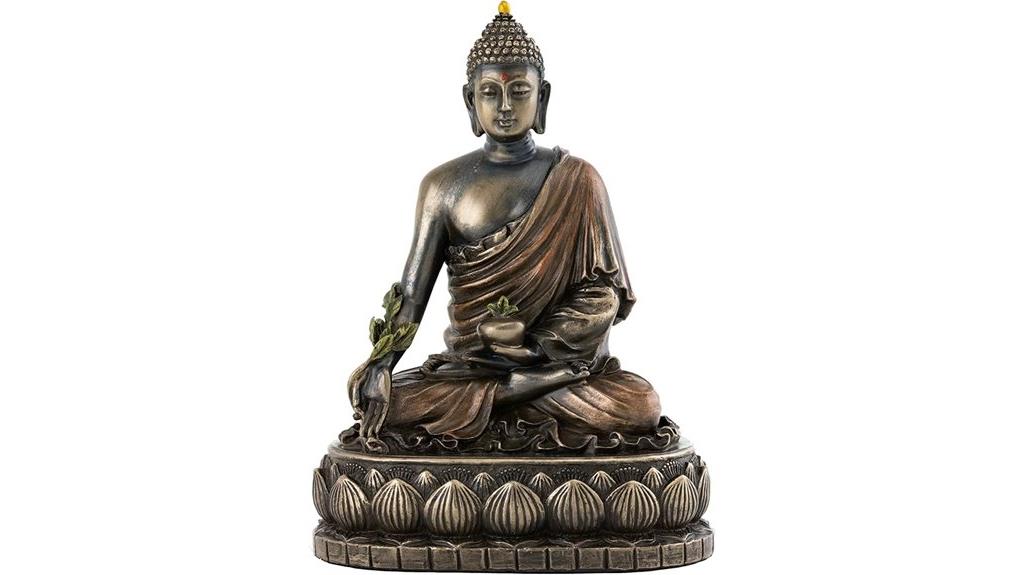 healing bronze buddha sculpture