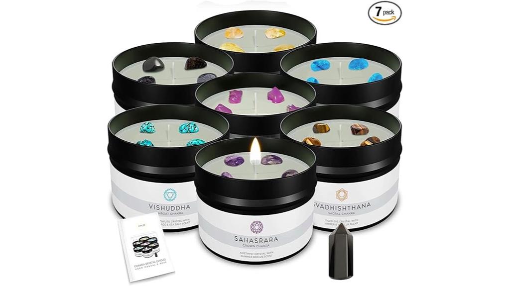 healing chakra candle set