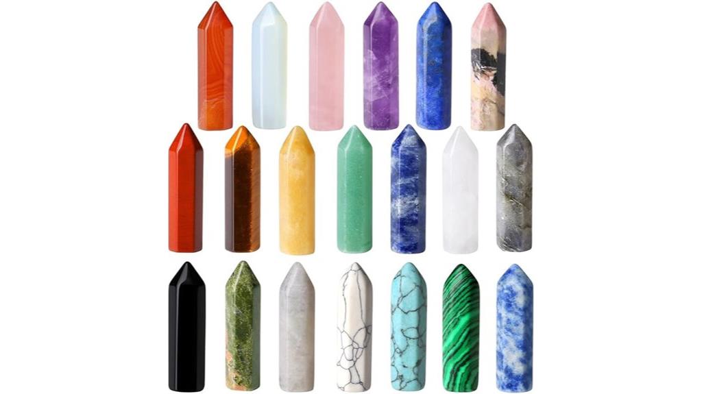 healing crystal stones set