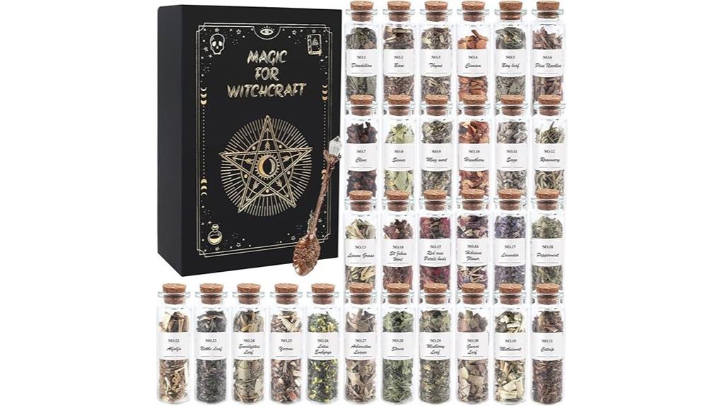 herbal witchcraft supplies set