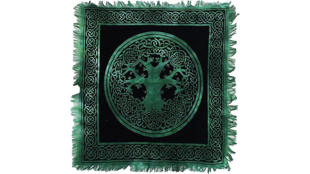 indian green celtic tarot tablecloth