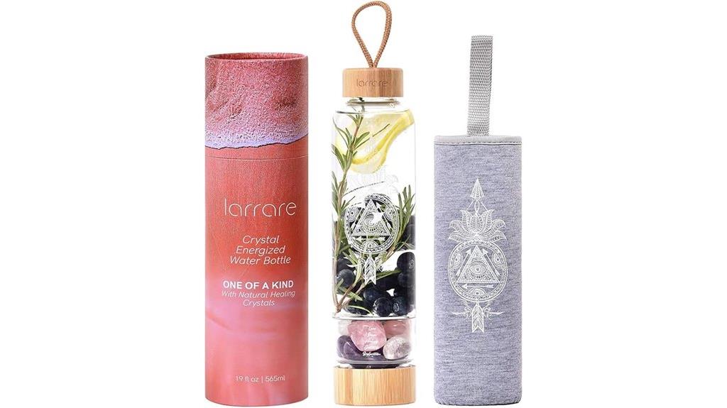 interchangeable crystal water bottle