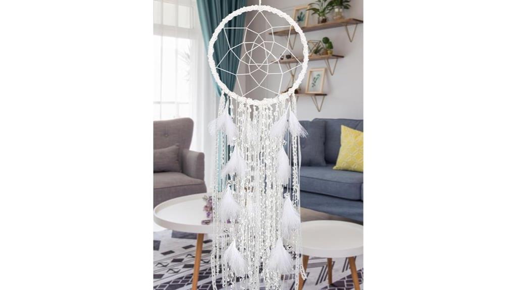large white feather dreamcatcher