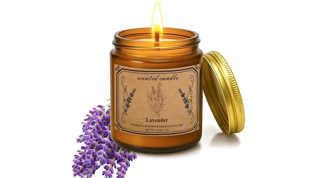 lavender scented soy candle