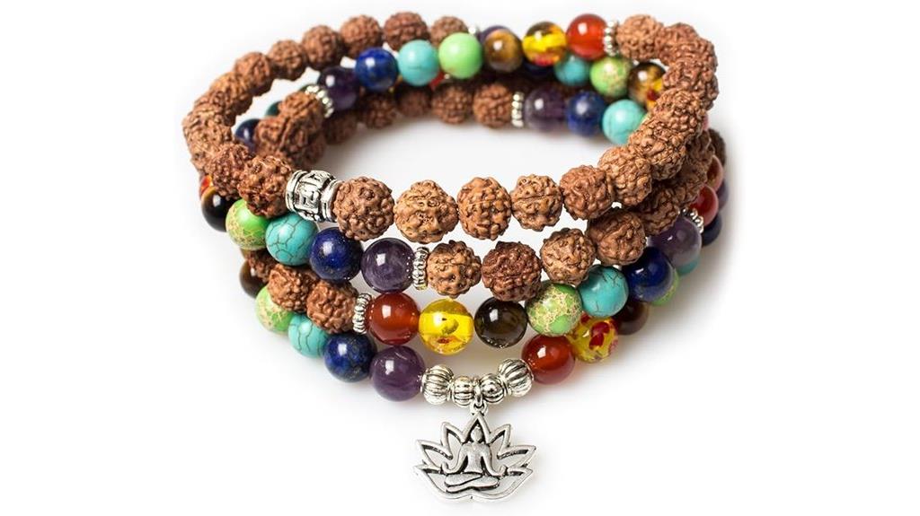 mala beads chakra pendant