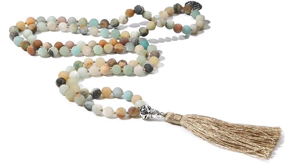 mala beads with gemstones