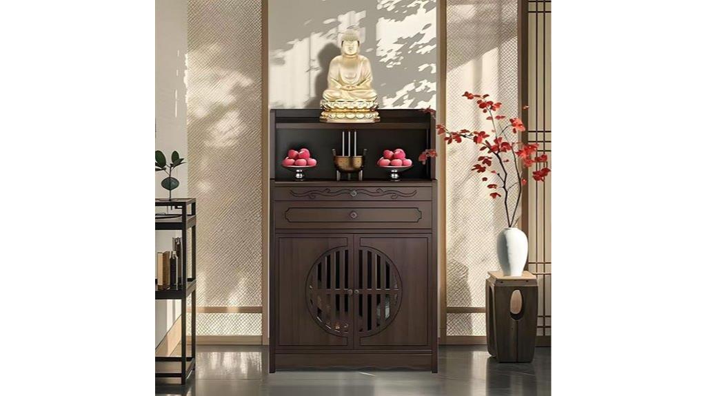 meditation altar with drawers