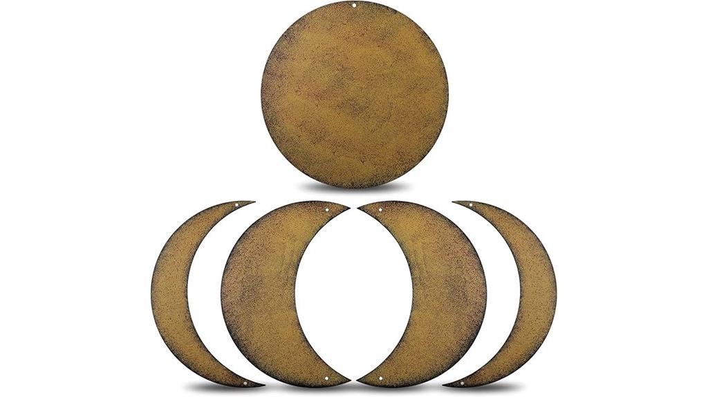 metal moon phase decor