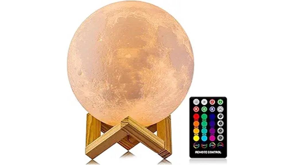 moon shaped led night light