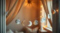 moon themed decorative garlands