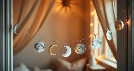 moon themed decorative garlands