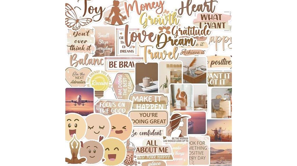 motivational quote sticker set