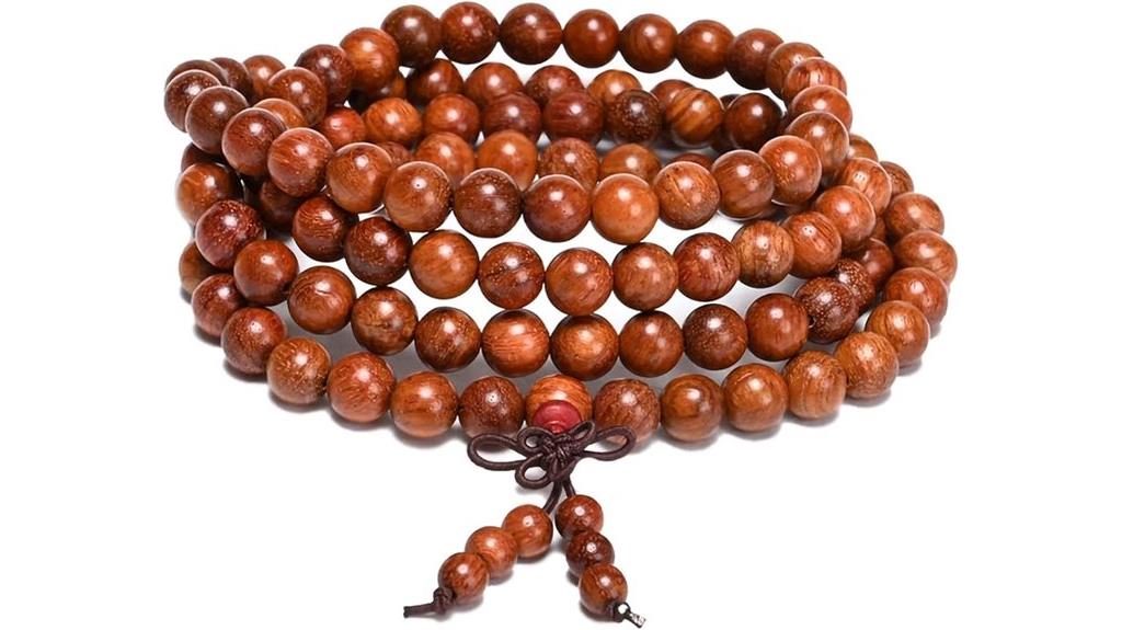 natural wood beads necklace