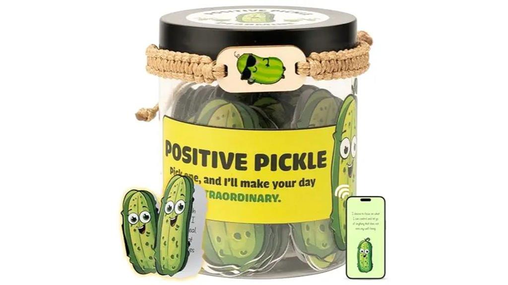 pickle themed affirmation card set