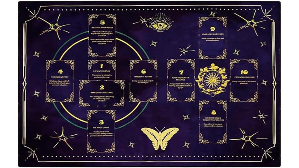purple butterfly tarot cloth