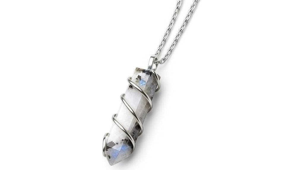 rainbow moonstone necklace