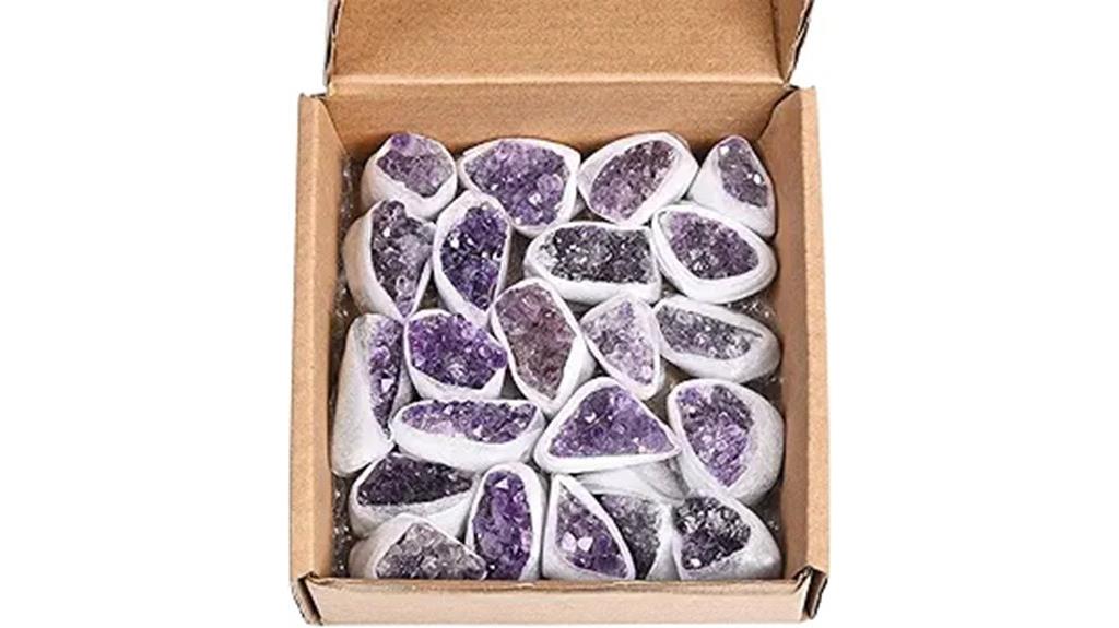 raw amethyst crystal clusters