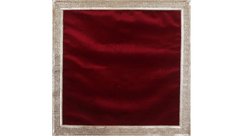 red velvet pooja cloth